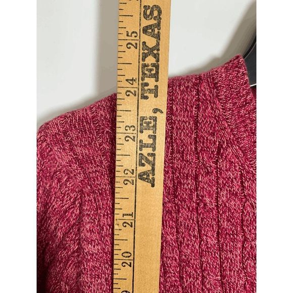 Kim Rogers Cable Knit 100% Marbled Cotton Sweater - Picture 4 of 8